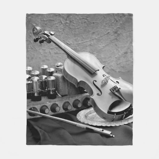 Nog steeds mooie kunstfoto's van muzikant techno fleece deken (Voorkant)