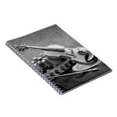 Nog steeds mooie kunstfoto's van muzikant techno notitieboek (Rechterzijde)