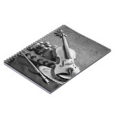 Nog steeds mooie kunstfoto's van muzikant techno notitieboek (Linkerzijde)