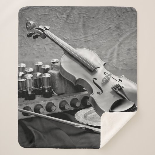 Nog steeds mooie kunstfoto's van muzikant techno sherpa deken (Voorkant)