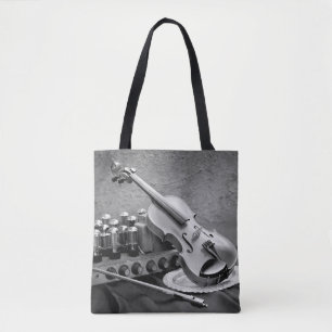 Nog steeds mooie kunstfoto's van muzikant techno tote bag