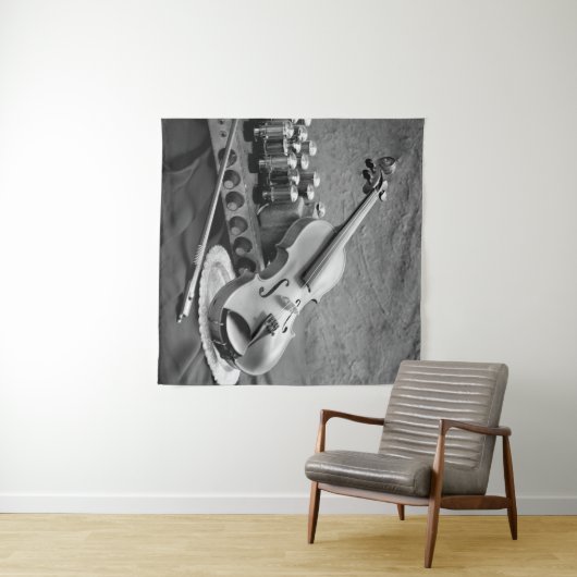 Nog steeds mooie kunstfoto's van muzikant techno wandkleed (In Situ (horizontaal))