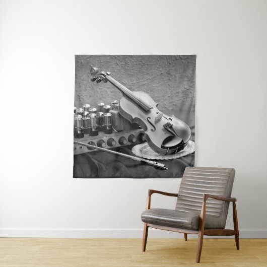 Nog steeds mooie kunstfoto's van muzikant techno wandkleed (In situ)
