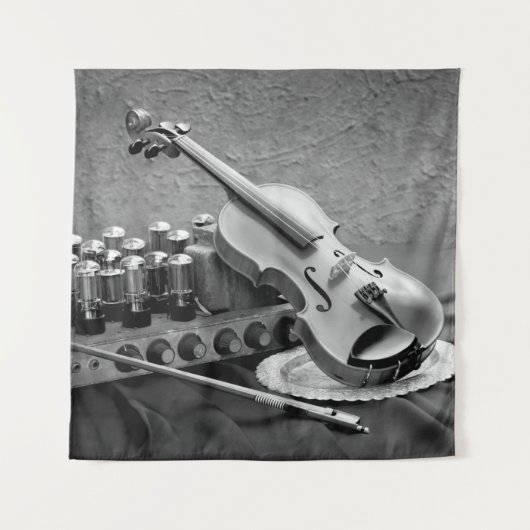 Nog steeds mooie kunstfoto's van muzikant techno wandkleed (Voorkant)