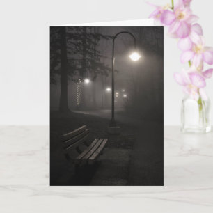 Nog steeds Nacht Mist Fotografie Blank Kaart