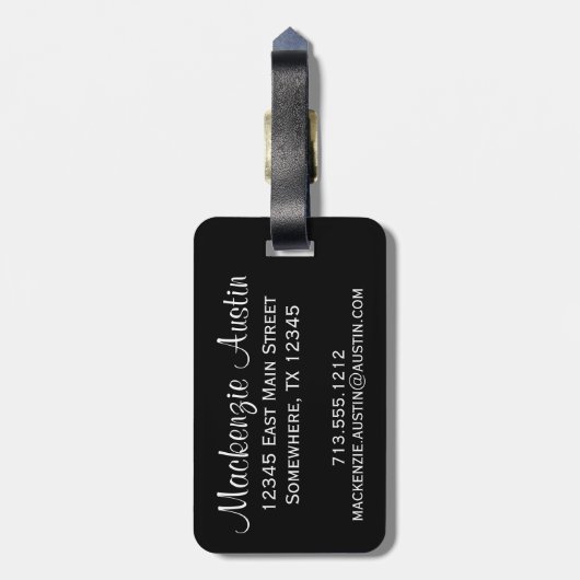 Nog steeds niet luisteren | Citaat witscript Bagagelabel (Achterkant verticaal)