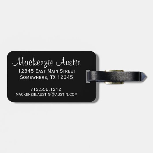 Nog steeds niet luisteren | Citaat witscript Bagagelabel (Achterkant horizontaal)