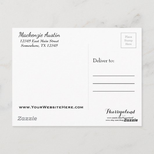 Nog steeds niet luisteren | Citaat witscript Briefkaart (Achterkant)