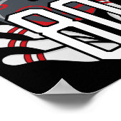 Nog steeds opvallend bij 80 Bowling Birthday Party Poster (Hoek)