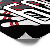 Nog steeds opvallend op de 60 Bowling Birthday Par Poster (Hoek)