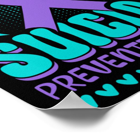 Nog steeds Paarse strijd tegen zelfmoordpreventie Poster (Hoek)