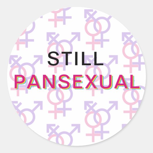 Nog steeds Pansexuele (T&F) Stickers (Voorkant)