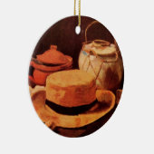 Nog steeds Pet met een levende gele riem van Vince Keramisch Ornament (Rechts)