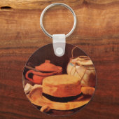 Nog steeds Pet met een levende gele riem van Vince Sleutelhanger (Voorkant)