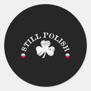 Nog steeds Pools met Shamrock Saint Patricks Day _ Ronde Sticker