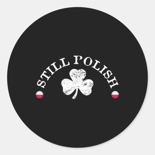 Nog steeds Pools met Shamrock Saint Patricks Day _ Ronde Sticker (Voorkant)
