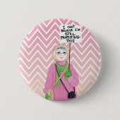 Nog steeds protest ronde button 5,7 cm (Voorkant)