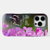 Nog steeds psalm 46:10 Paarse Lila bloemen Case-Mate iPhone Case (Achterkant (horizontaal))