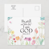 Nog steeds | Psalms Christelijke ventilator Briefkaart (Voorkant / Achterkant)