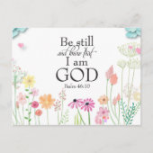 Nog steeds | Psalms Christelijke ventilator Briefkaart (Voorkant)