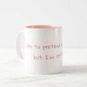 Nog steeds Psycho Coffee-Mok Tweekleurige Koffiemok (Voorkant links)