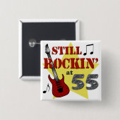 Nog steeds Rockin op 55 Vierkante Button 5,1 Cm (Voorkant /achterkant)