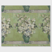 Nog steeds roze rozen in een vaas van Van Gogh Cadeaupapier (Vlak)