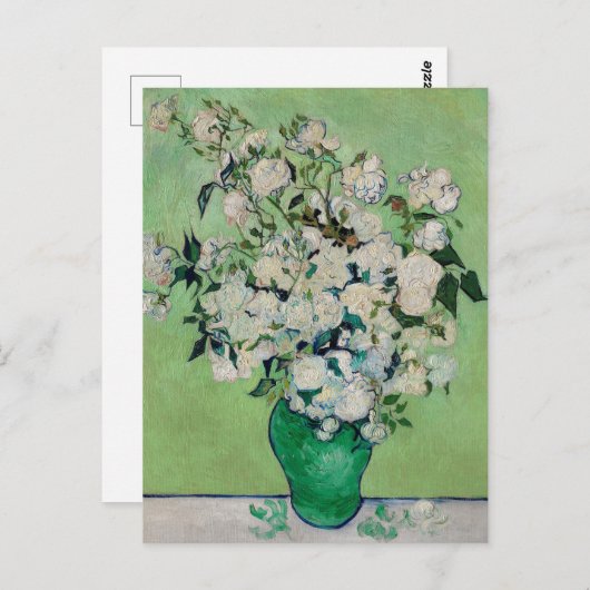 Nog steeds Rozen in een Vase door Vincent van Gogh Briefkaart (Voorkant / Achterkant)