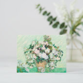 Nog steeds Rozen in een Vase door Vincent van Gogh Briefkaart (Staand voorkant)