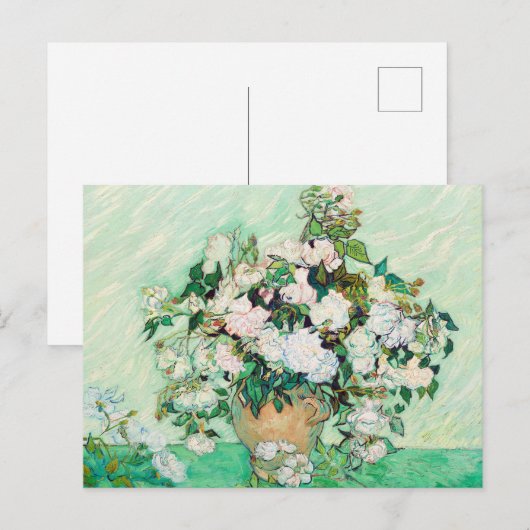 Nog steeds Rozen in een Vase door Vincent van Gogh Briefkaart (Voorkant / Achterkant)