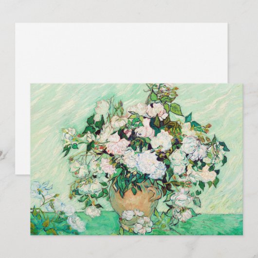 Nog steeds Rozen in een Vase door Vincent van Gogh Kaart (Voorkant / Achterkant)