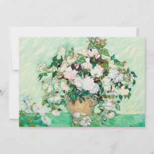 Nog steeds Rozen in een Vase door Vincent van Gogh Kaart