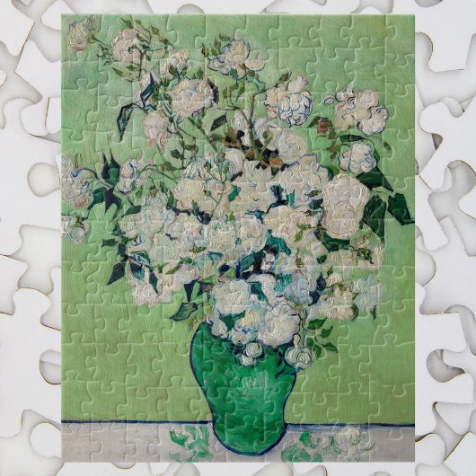 Nog steeds Rozen in een Vase door Vincent van Gogh Legpuzzel