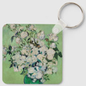 Nog steeds Rozen in een Vase door Vincent van Gogh Sleutelhanger (Achterkant)