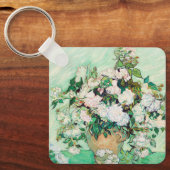 Nog steeds Rozen in een Vase door Vincent van Gogh Sleutelhanger (Voorkant)