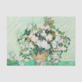 Nog steeds Rozen in een Vase door Vincent van Gogh Tissuepapier (Voorkant)