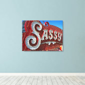 Nog steeds Sassy 1980 Canvas Afdruk (Insitu (Houten vloer))