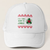 Nog steeds single klaar om te rinkelen Dames Kerst Trucker Pet (Voorkant)