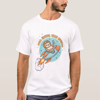 Nog steeds sneller dan maandag - grappig luiaard r t-shirt