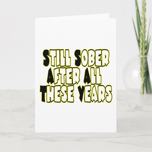 Nog steeds Sober Kaart (Voorkant)