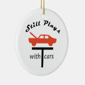 Nog steeds speelt met auto's keramisch ornament (Rechts)