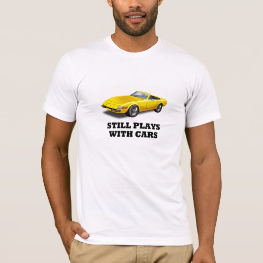 Nog steeds speelt met auto's t-shirt (Voorkant)