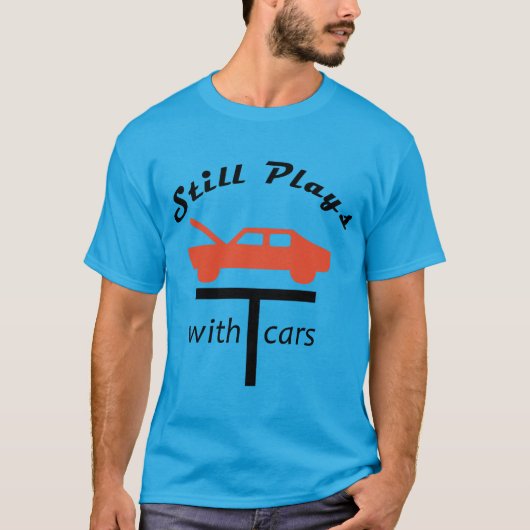 Nog steeds speelt met auto's t-shirt (Voorkant)
