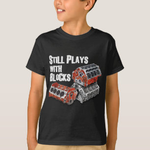 Nog steeds speelt met blokken t-shirt