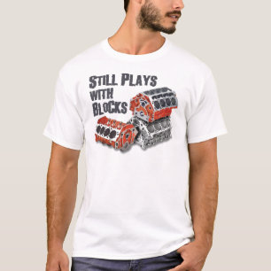 Nog steeds speelt met blokken t-shirt