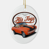 Nog steeds speelt met Speelgoed auto's Keramisch Ornament (Rechts)