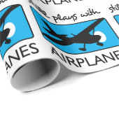 Nog steeds speelt met vliegtuigen cadeaupapier (Rol Hoek)