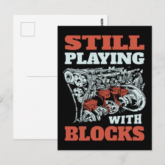 Nog steeds spelen met blokken Mechanics Briefkaart (Voorkant / Achterkant)