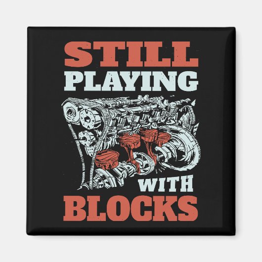 Nog steeds spelen met blokken Mechanics Magneet (Voorkant)