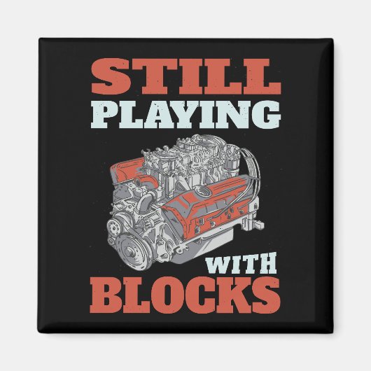 Nog steeds spelen met blokken Mechanics Magneet (Voorkant)